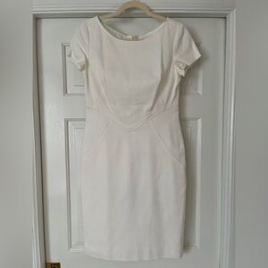 Bigio Collection Pique Shift Dress, size 4, white